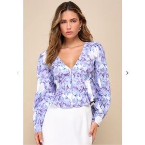 NWT Lulu's Button Up Blouse